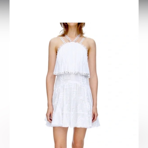 Rebecca Taylor Dresses & Skirts - Rebecca Taylor Sleeveless Embroidered Popover Dress Size 0